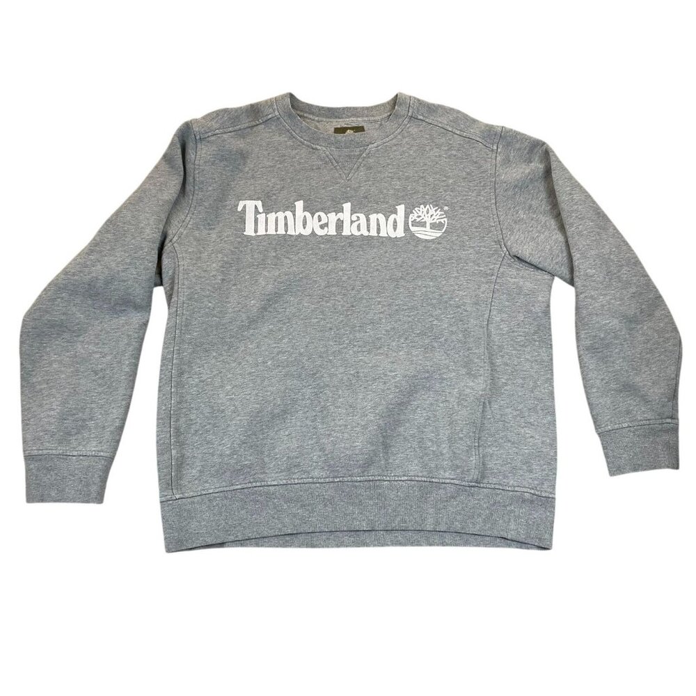 Timberland Mens Sweatshirt XL Long Sleeve Crew Neck Casual Athleisure Gray